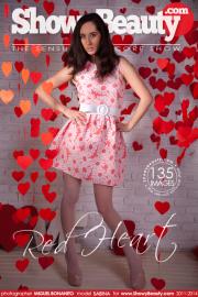 Showy Beauty:   Sabina - Red Heart